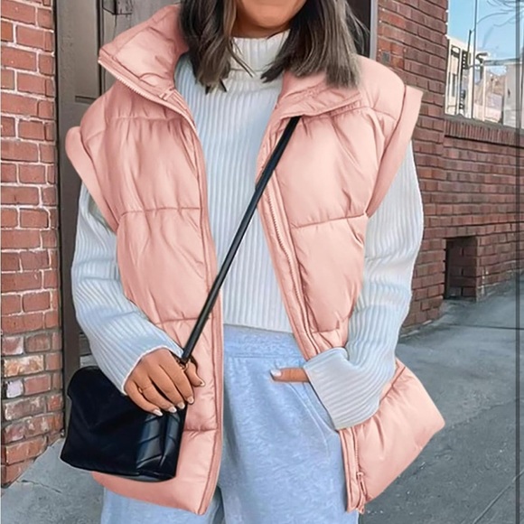 Pink Puffer Vest - Picture 2 of 9